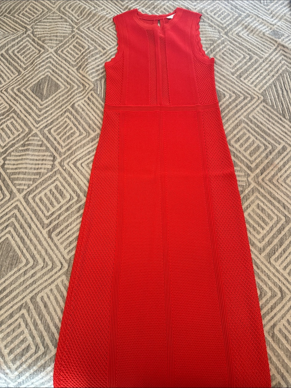 House of Harlow 1960 Sleeveless Red Knit Maxi Dress